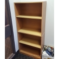 Blonde 72" 4 Shelf Bookcase with Adjustable Shelves